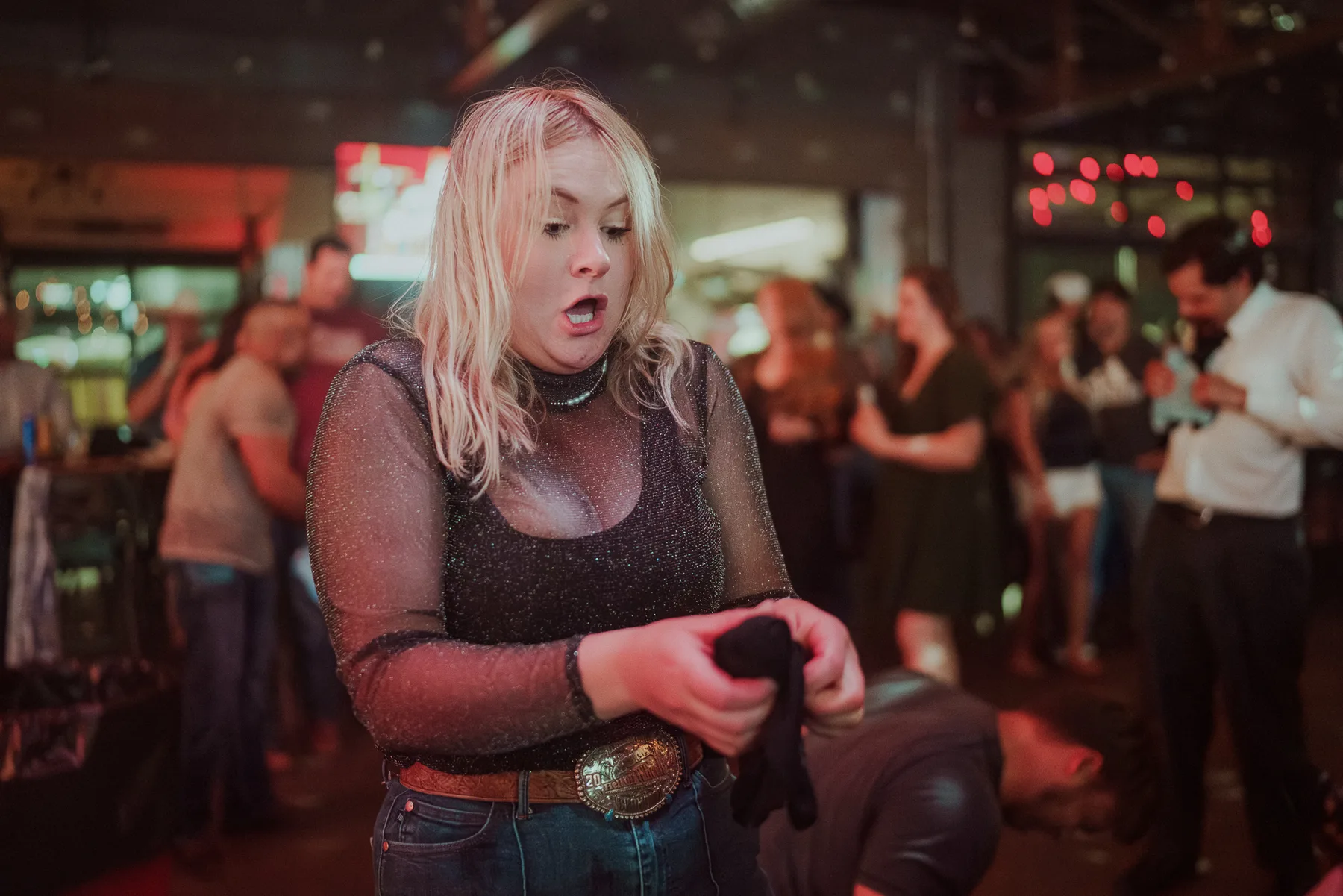 A guest dancing at The Gaslight Social