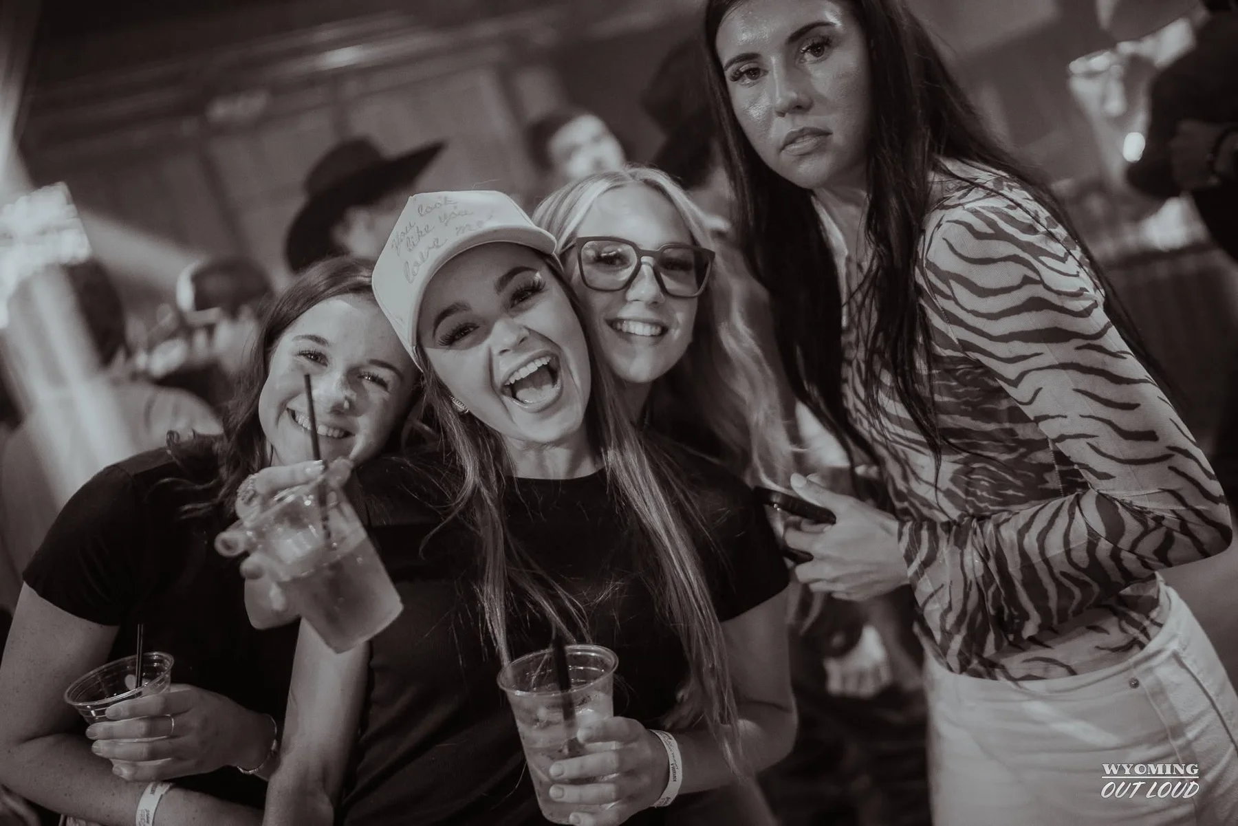 Friends together during a club night at The Gaslight Social