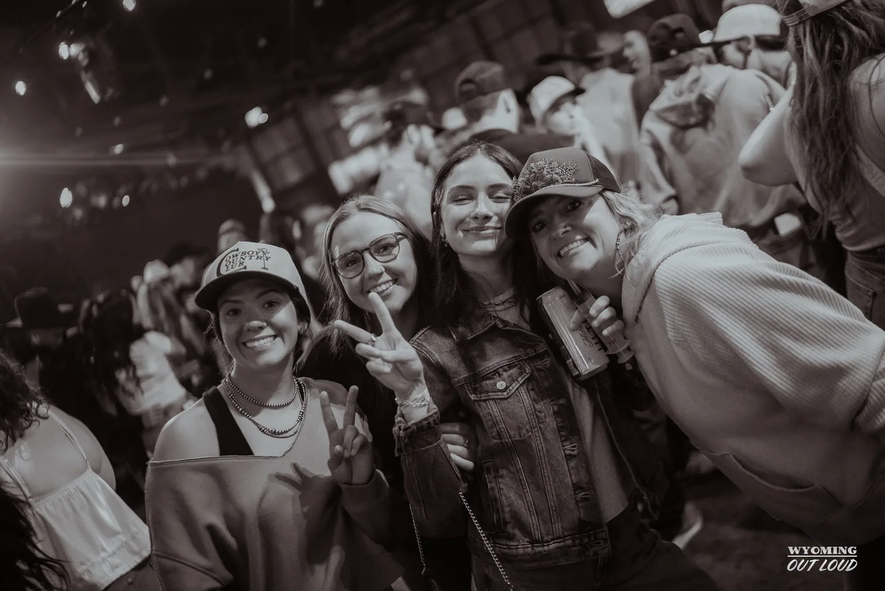 A group of friends on The Gaslight Social dance floor